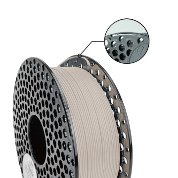 Rola si detaliu rola filament AzureFilm PLA Matte HS Off-White 1kg - Filamente3D.ro