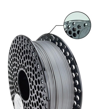 Detaliu rola filament AzureFilm PLA Original Silver 1kg - Filamente3D.ro