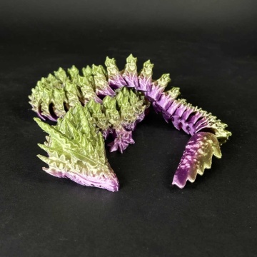 Dragon flexibil printat din filament AzureFilm PLA Silk Rainbow Lavender 1kg - Filamente3D.ro