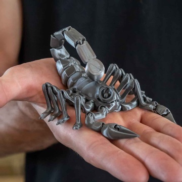 Scorpion printat din filament AzureFilm PLA Silk Graphite Grey 1kg - Filamente3D.ro