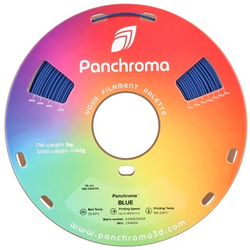 Vedere frontala rola de filament 1.75 mm Polymaker Panchroma CoPE Blue 1kg - Filamente3D.ro