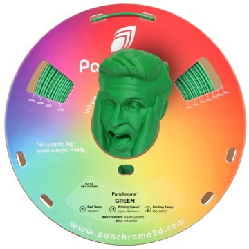 Rola si cap statueta om printata din filament 1.75 mm Polymaker Panchroma CoPE Green 1kg - Filamente3D.ro