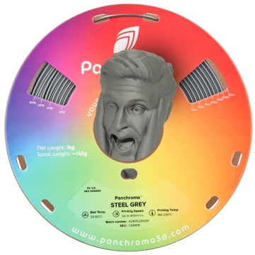 Rola si cap statueta om printata din filament 1.75 mm Polymaker Panchroma CoPE Steel Grey 1kg - Filamente3D.ro
