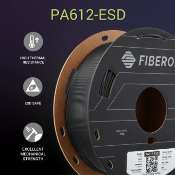 Caracteristici filament Polymaker Fiberon PA612-ESD Black 3kg - Filamente3D.ro