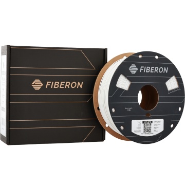 Cutie si rola de filament Polymaker Fiberon PET-GF15 White 1kg - Filamente3D.ro