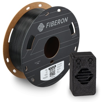 Rola si carcasa printata din filament 1.75 mm Polymaker Fiberon PETG-ESD Black (negru) 500g - Filamente3D.ro