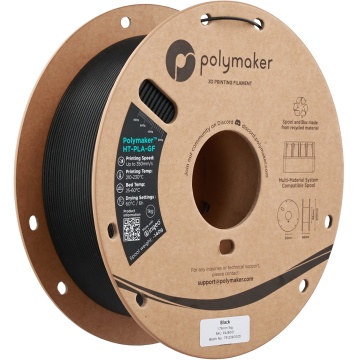 Rola vertical filament Polymaker HT-PLA-GF Black 1kg - Filamente3D.ro