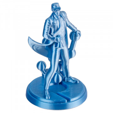 Statueta Polyman printata din filament Polymaker Panchroma PLA Dual Silk Beluga Silver-Blue - Filamente3D.ro