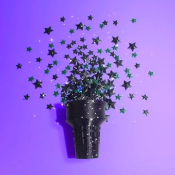 Panchroma Galaxy PLA Black cu particule de aluminiu pentru efect lucios și printuri decorative - Filamente3D.ro