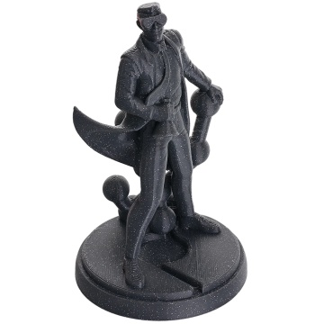 Polyman Panchroma Galaxy PLA Dark Grey cu particule de aluminiu pentru efect lucios și printuri decorative - Filamente3D.ro