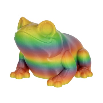 Broasca printata din  filament Polymaker Panchroma PLA Gradient Translucent Rainbow 1kg - Filamente3D.ro