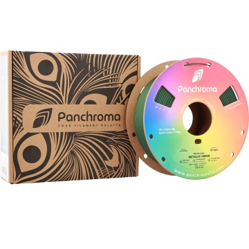 Rola filament 3D si ambalaj - Panchroma Metallic Green cu efect metalic verde si sclipici - ideal pentru finisaje decorative - Filamente3D.ro