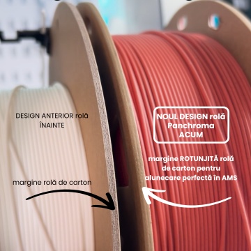 Diferente intre canturi role PolyTerra si Panchroma - Filamente3D.ro