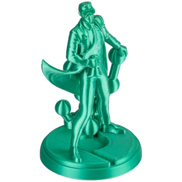 Statueta Polyman printata din filament Polymaker Panchroma PLA Silk Green - Filamente3D.ro