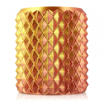 Vaza printata din filament Rosa3D Refill PLA Magic Silk Gold - Copper 1kg - Filamente3D.ro
