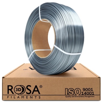 Filament 1.75 mm Rosa 3D ReFill PLA Silk Steel (argintiu) 1kg