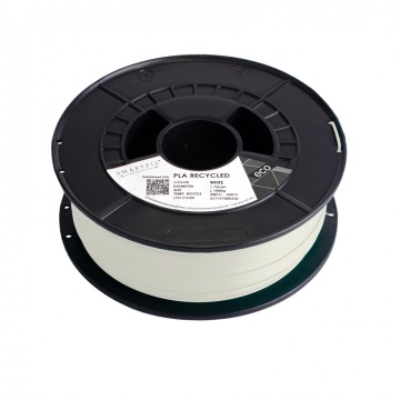 Filament 1.75 mm SmartFil PLA RECYCLED White (alb) - RAL 9010 - 1kg