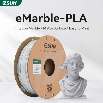 Statueta om si rola de filament 1.75mm eSun PLA Marble (marmura) 1kg - Filamente3D.ro