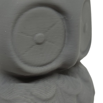 Detaliu bufnita printata din filament F3D Premium PLA-HD Grey 1kg - Filamente3D.ro