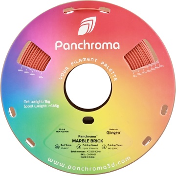 Rola frontal Panchroma PLA Marble Brick, diametru 1.75mm, cu aspect de caramidă și rolă ecologică din carton reciclabil 1kg - Filamente3D.ro