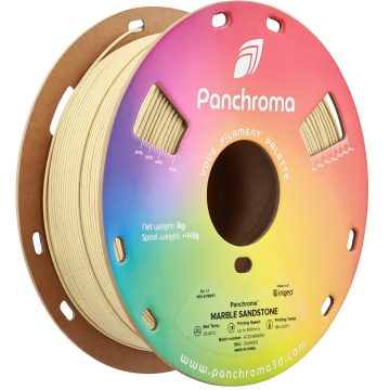 Rola de filament Panchroma PLA Marble Sandstone, diametru 1.75mm, cu aspect de nisip și rolă ecologică din carton reciclabil 1kg - Filamente3D.ro