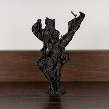 Statueta printata din filament Polymaker Panchroma Satin Black 1kg - Filamente3D.ro