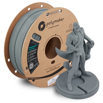 Rola si statueta printata din filament 1.75mm Polymaker PLA Pro - High Speed Tough PLA Grey (gri) 1kg