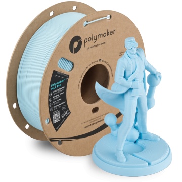 Rola si statueta printata din filament 1.75mm Polymaker PLA Pro - High Speed Tough PLA Light Blue (albastru) 1kg