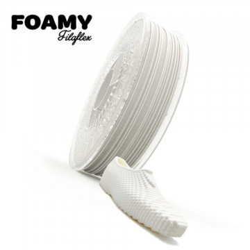 Rola Recreus si pantof sport printat din filament 1.75mm Recreus FilaFlex Foamy Natural 78A ... 51A (natural) 600g - Filamente3D.ro