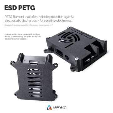 Carcase printate din filament add:north ESD PETG Black 750g - Filamente3D.ro