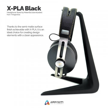 Suport de casti printat 3D din filament add:north X-PLA Black 750g - Filamente3D.ro