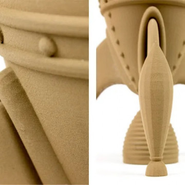 Macro racheta printata 3D din filament ColorFabb BronzeFill 750g - Filamente3D.ro