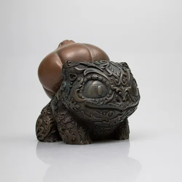 Bulbozaur printat 3D din filament ColorFabb CopperFill 750g si postprocesat - Filamente3D.ro