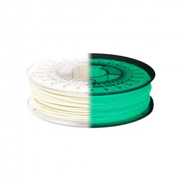 Rola de filament ColorFabb GlowFill PLA 750g ziua si in intuneric - Filamente3D.ro