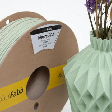 Rola si macro vaza printata din filament ColorFabb Vibers PLA Pastel Green 750g - Filamente3D.ro