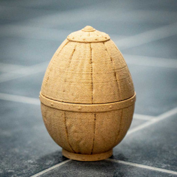 Ou printat 3D din filament FormFutura EasyWood - Willow (salcie) 500g - Filamente3D.ro