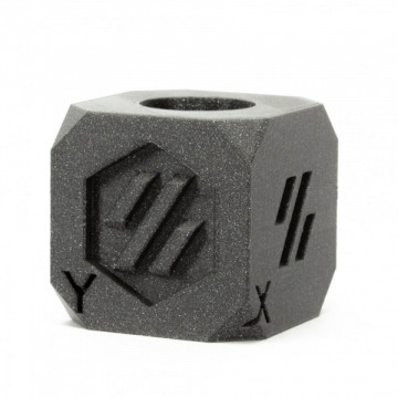 Cub printat 3D din filament FormFutura Galaxy PLA - Space Grey (gri) 750g - Filamente3D.ro