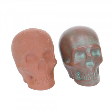 Craniu printat 3D din filament FormFutura MetalFil - Classic Copper (cupru clasic) - Filamente3D.ro