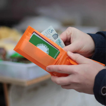 Portofel printat 3D din filament Polymaker PolyFlex TPU-95A Orange 750g - Filamente3D.ro