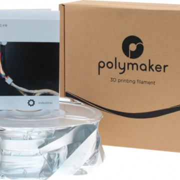Ambalaj si rola de filament Polymaker PolyMax Tough PC-FR Black 1kg - Filamente3D.ro