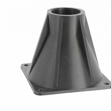 Adaptor cu filet si gauri pentru suruburi printat 3D din filament Polymaker Polymax Tough Petg Black 750g - Filamente3D.ro