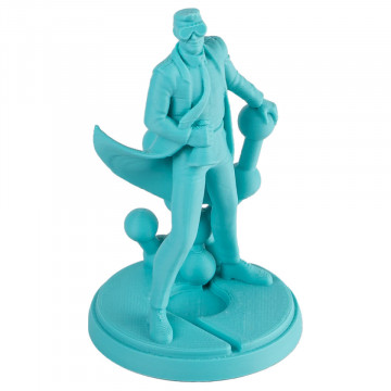 Statueta Polyman printata 3D din filament Polymaker PolyMax Tough PLA Teal 750g - Filamente3D.ro