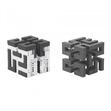 Cub labirint printat cu si fara structura suport printata din filament Polymaker PolySupport Breakaway 750g - Filamente3D.ro