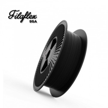 Filament Recreus FilaFlex Medium 95A Black (negru) 3kg si text - Filamente3D.ro