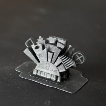 Detaliu etalon AmeraLabs pentru calibrarea rasinii printat din rasina AmeraLabs AMD-3 Grey - Filamente3D.ro
