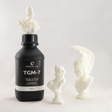 Sticla si miniaturi printate din rasina AmeraLabs TGM-7 White 1 kg - Filamente3D.ro