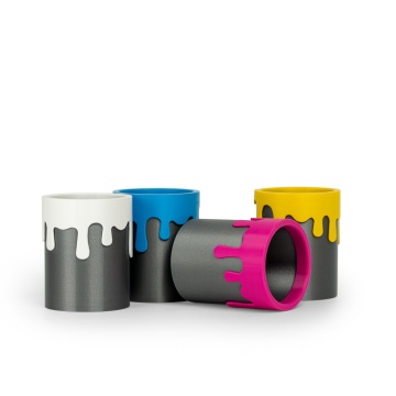 Recipiente vopsea printate din filamente Fiberlogy Easy PLA CMYK 4 x 500g - Filamente3D.ro