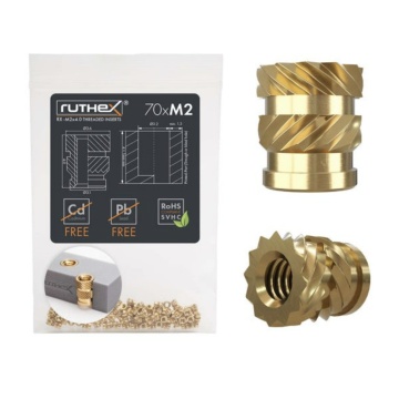 Set Ruthex de 70 buc de inserturi filetate M2x4.0