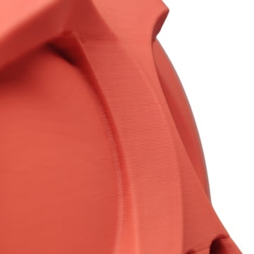 Detaliu macro dovleac Halloween printat din filament AzureFilm PLA Matte HS Coral 1kg - Filamente3D.ro