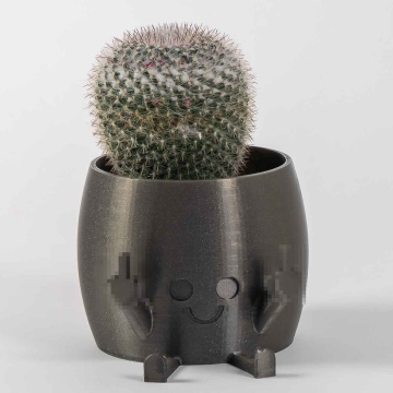 Vaza cactus printata din filament AzureFilm PLA Original Anthracite 1kg - Filamente3D.ro